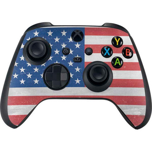 American Flag Distressed Xbox Series X Controller Skin