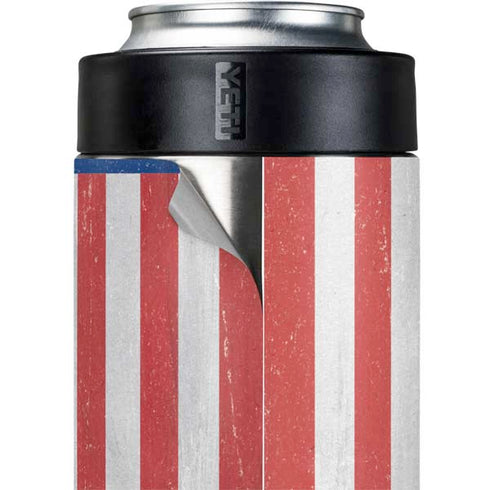 American Flag Distressed Yeti Colster Can Insulator Skin