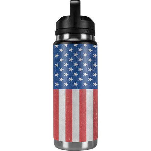 American Flag Distressed YETI Rambler 26oz Bottle Skin