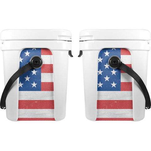 American Flag Distressed YETI Roadie 24 Hard Cooler Skin