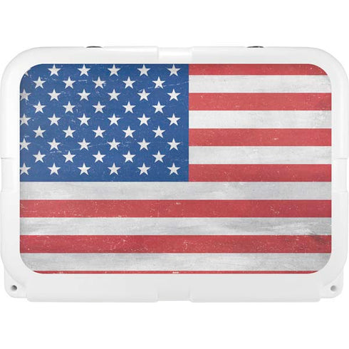American Flag Distressed YETI Tundra 35 Hard Cooler Skin