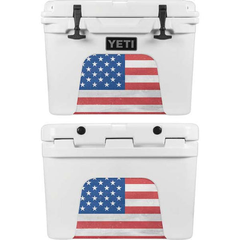 American Flag Distressed YETI Tundra 35 Hard Cooler Skin