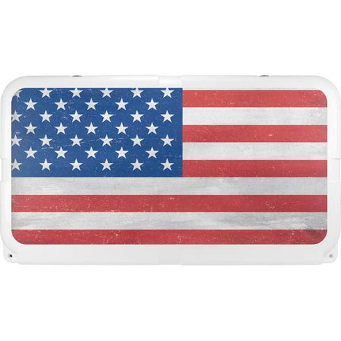 American Flag Distressed YETI Tundra 65 Hard Cooler Skin