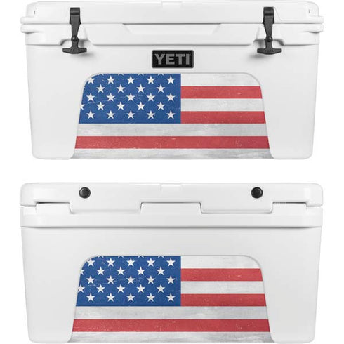 American Flag Distressed YETI Tundra 65 Hard Cooler Skin