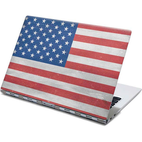 American Flag Distressed Yoga 910 2-in-1 14in Touch-Screen Skin