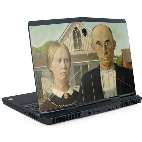 Grant Wood American Gothic Dell Alienware Skin