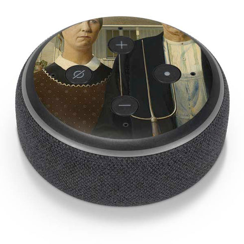 Grant Wood American Gothic Amazon Echo Dot Skin