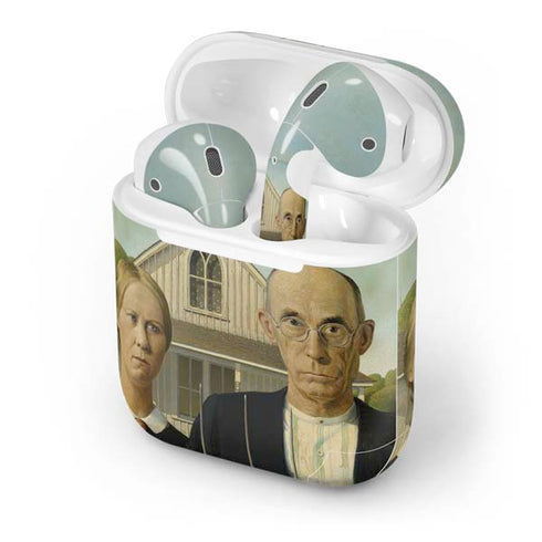 Grant Wood American Gothic Apple AirPods Skin