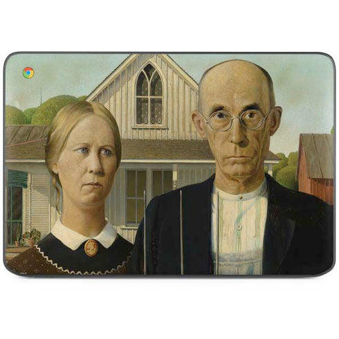 Grant Wood American Gothic HP Chromebook Skin