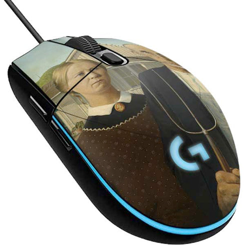 Grant Wood American Gothic G203 Prodigy RGB Wired Gaming Mouse Skin