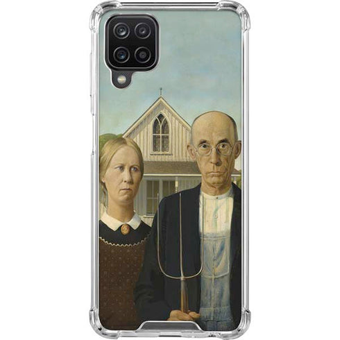 Grant Wood American Gothic Galaxy A12 Clear Case