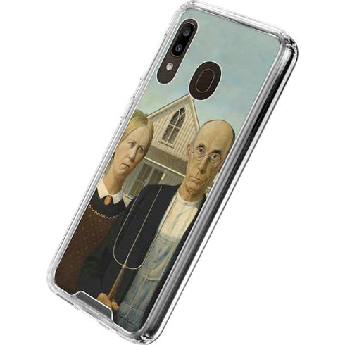 Grant Wood American Gothic Galaxy A30 Clear Case