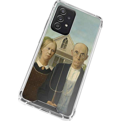 Grant Wood American Gothic Galaxy A72 5G Clear Case
