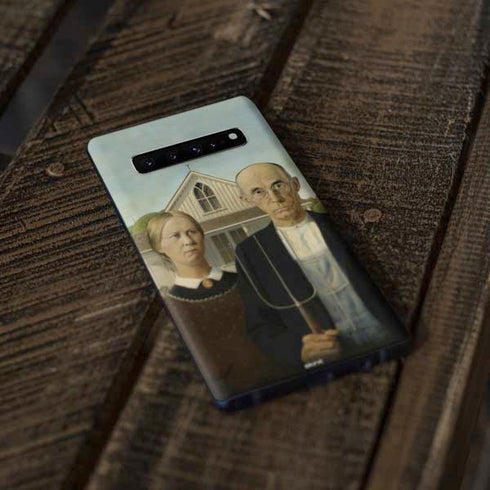 Grant Wood American Gothic Galaxy S10 Skin
