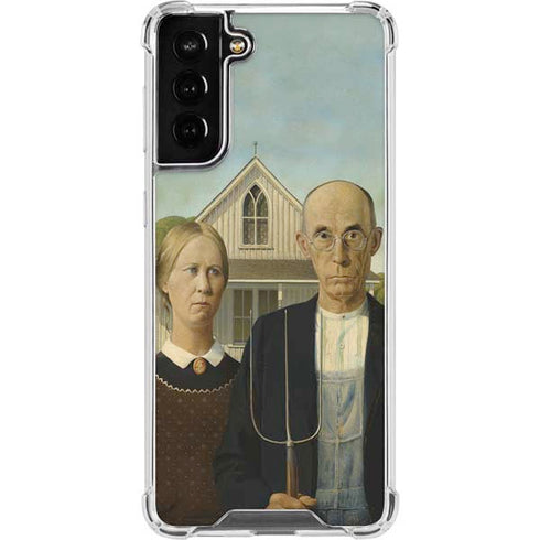 Grant Wood American Gothic Galaxy S21 FE Clear Case