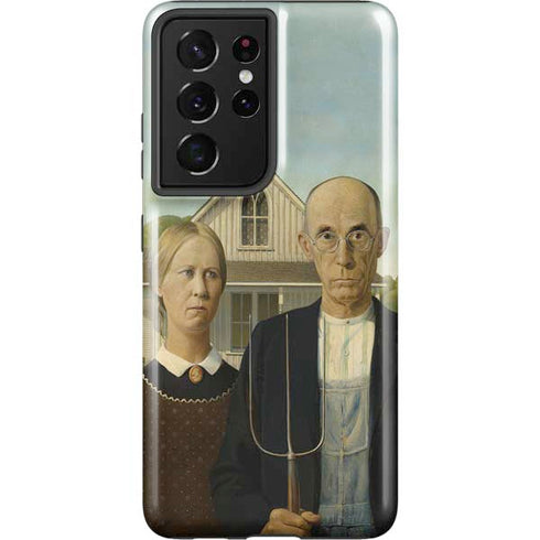 Grant Wood American Gothic Galaxy S21 Ultra 5G Pro Case