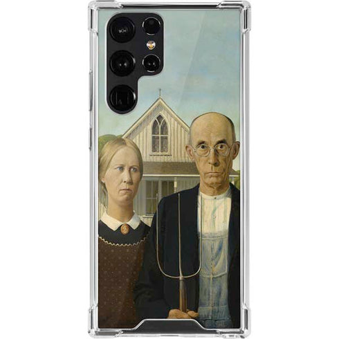 Grant Wood American Gothic Galaxy S22 Ultra Clear Case