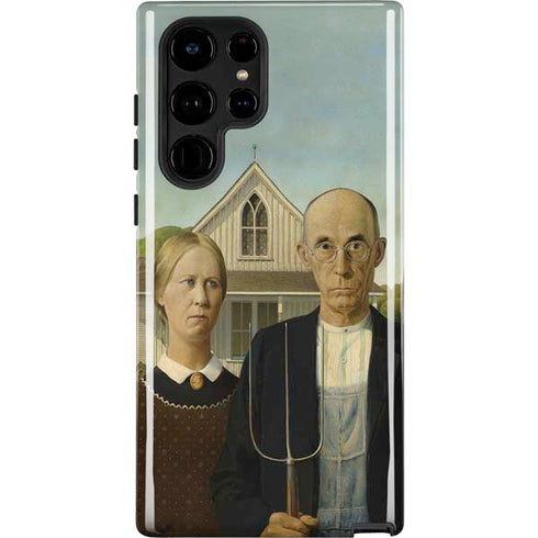 Grant Wood American Gothic Galaxy S22 Ultra Pro Case