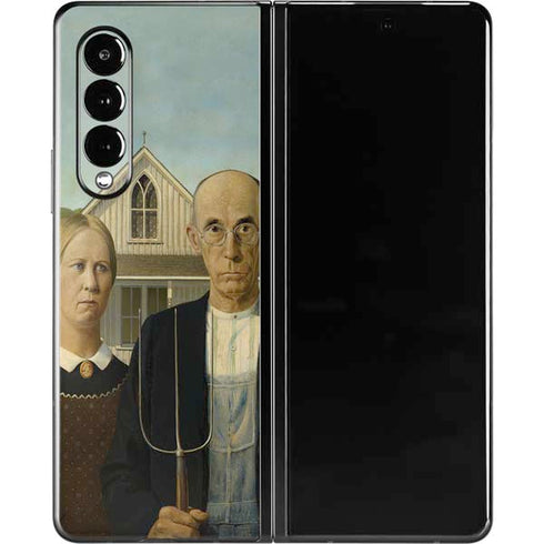 Grant Wood American Gothic Galaxy Z Fold3 5G Skin