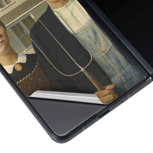 Grant Wood American Gothic Galaxy Z Fold3 5G Skin