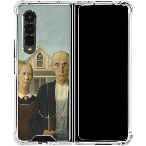 Grant Wood American Gothic Galaxy Z Fold4 5G Clear Case