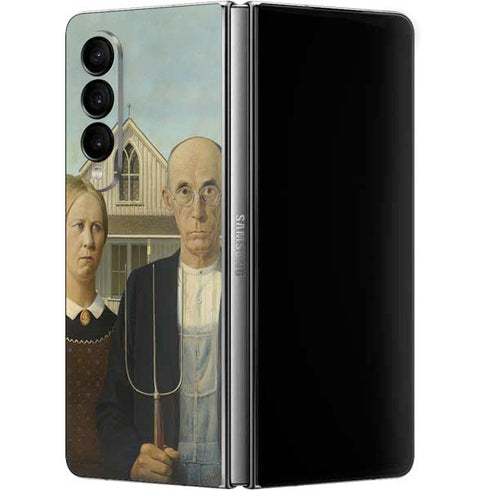 Grant Wood American Gothic Galaxy Z Fold4 5G Skin