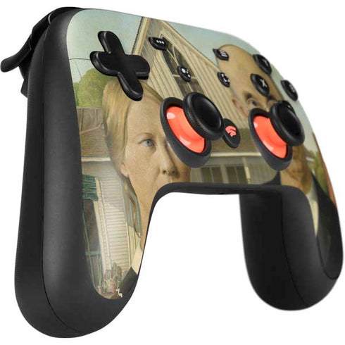 Grant Wood American Gothic Google Stadia Controller Skin