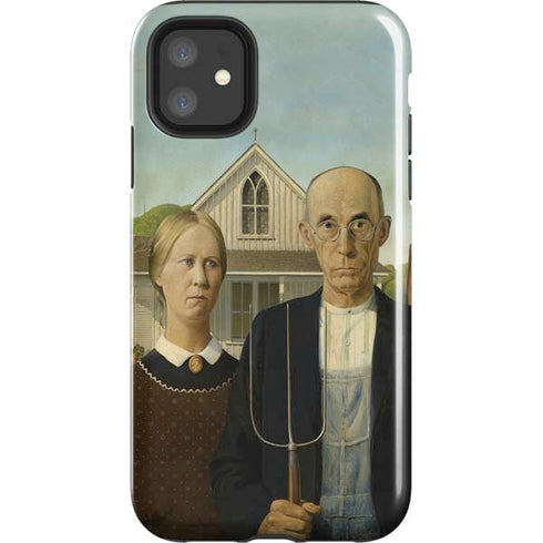 Grant Wood American Gothic iPhone 11 Impact Case