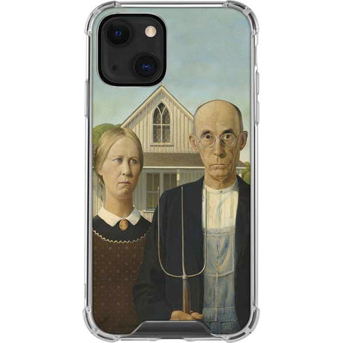 Grant Wood American Gothic iPhone 14 Plus Clear Case