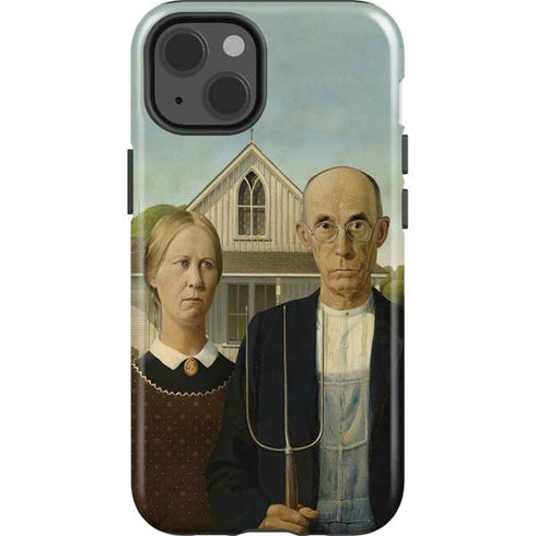 Grant Wood American Gothic iPhone 15 Impact Case