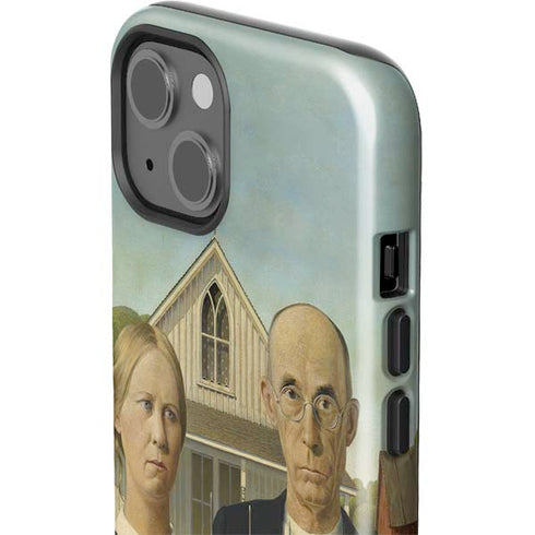 Grant Wood American Gothic iPhone 15 Impact Case