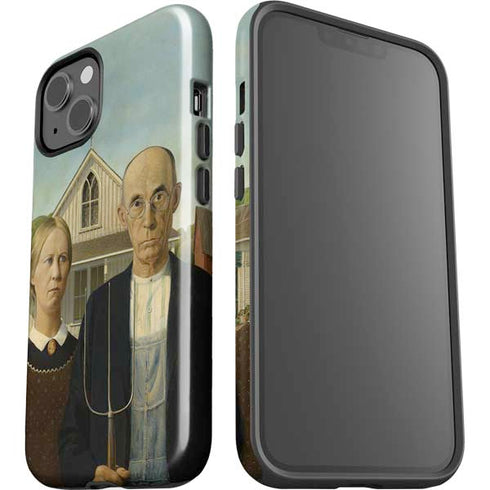 Grant Wood American Gothic iPhone 15 Impact Case