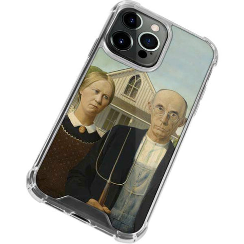 Grant Wood American Gothic iPhone 15 Pro Clear Case