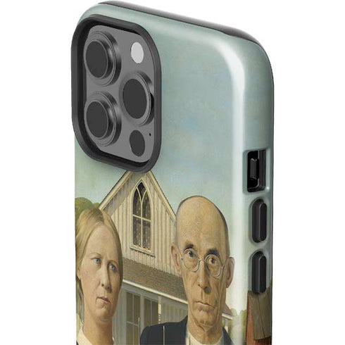 Grant Wood American Gothic iPhone 15 Pro Max Impact Case