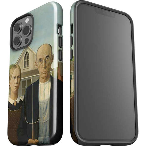 Grant Wood American Gothic iPhone 15 Pro Max Impact Case