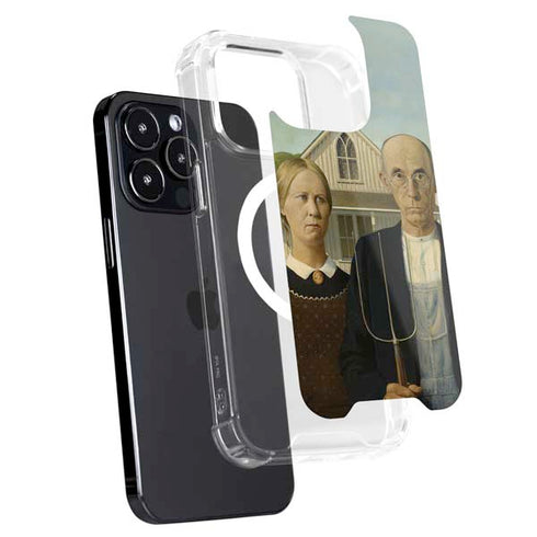Grant Wood American Gothic iPhone 15 Pro Max MagSafe Case