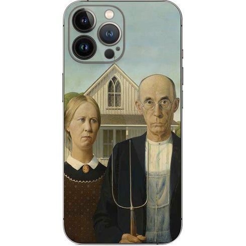 Grant Wood American Gothic iPhone 14 Pro Max Skin