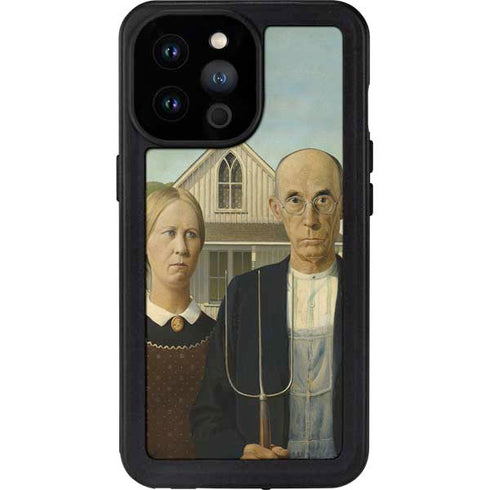 Grant Wood American Gothic iPhone 14 Pro Max Waterproof Case