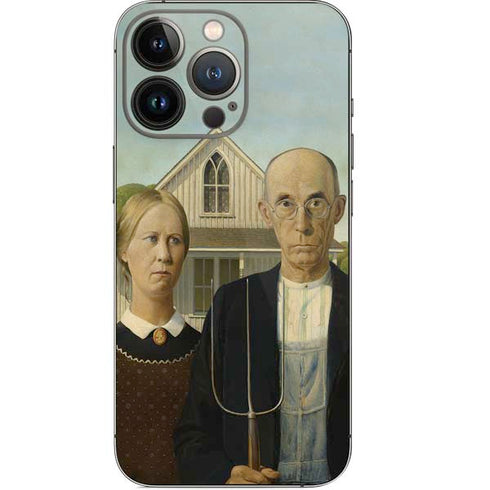 Grant Wood American Gothic iPhone 14 Pro Skin