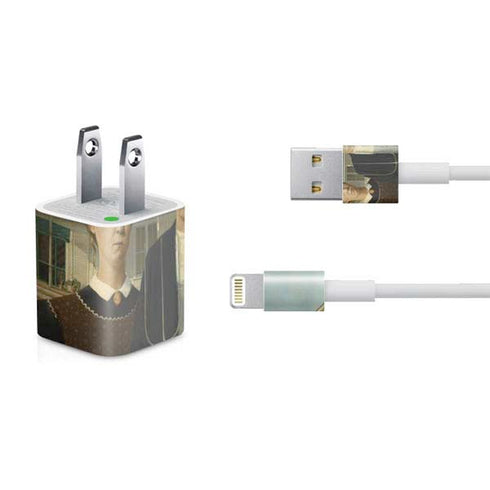 Grant Wood American Gothic iPhone Charger (5W USB) Skin