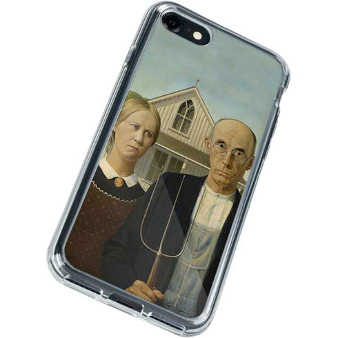 Grant Wood American Gothic iPhone SE (2nd & 3rd Gen) Clear Case