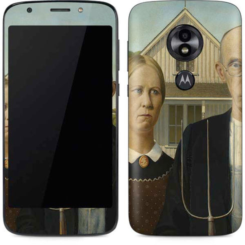 Grant Wood American Gothic Moto E5 Play Skin