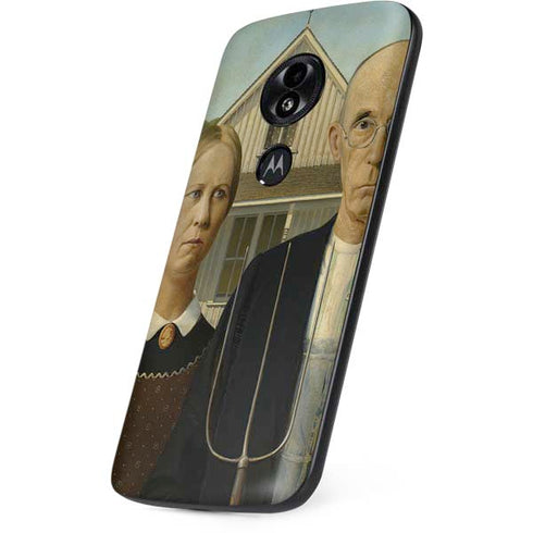 Grant Wood American Gothic Moto E5 Play Skin