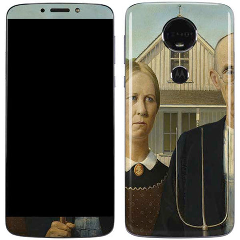 Grant Wood American Gothic Moto E5 Plus Skin