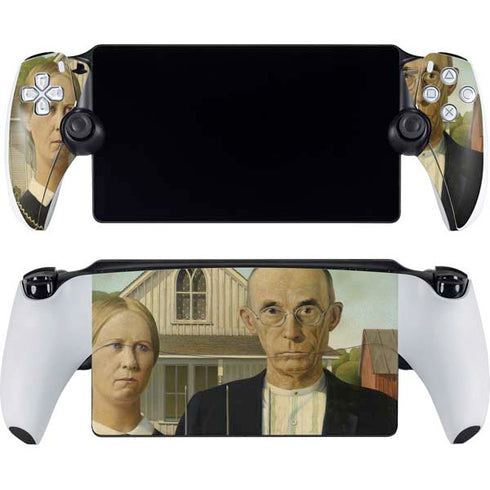 Grant Wood American Gothic PlayStation Portal Remote Player Skin