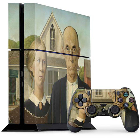 Grant Wood American Gothic PS4 Console and Controller Bundle Skin