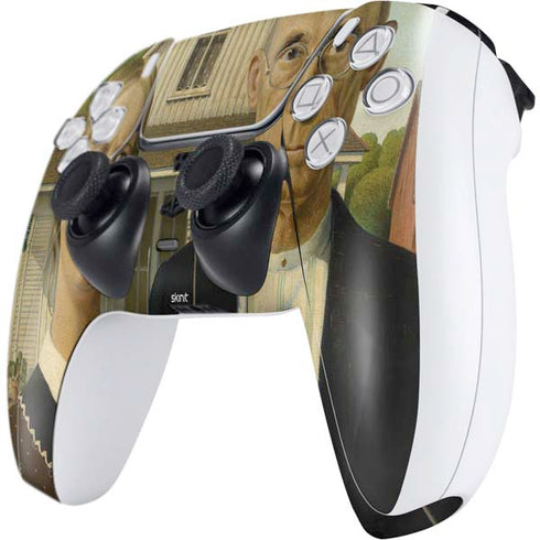 Grant Wood American Gothic PS5 Controller Skin