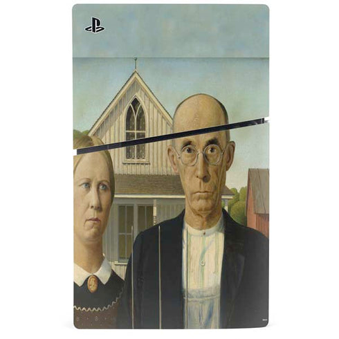 Grant Wood American Gothic PS5 Slim Digital Edition Console Skin