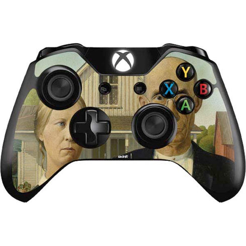 Grant Wood American Gothic Xbox One Controller Skin