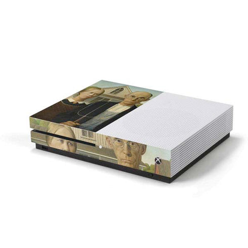 Grant Wood American Gothic Xbox One S Console Skin